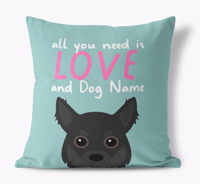 All You Need Is Love: Personalised {breedFullName} Canvas Cushion